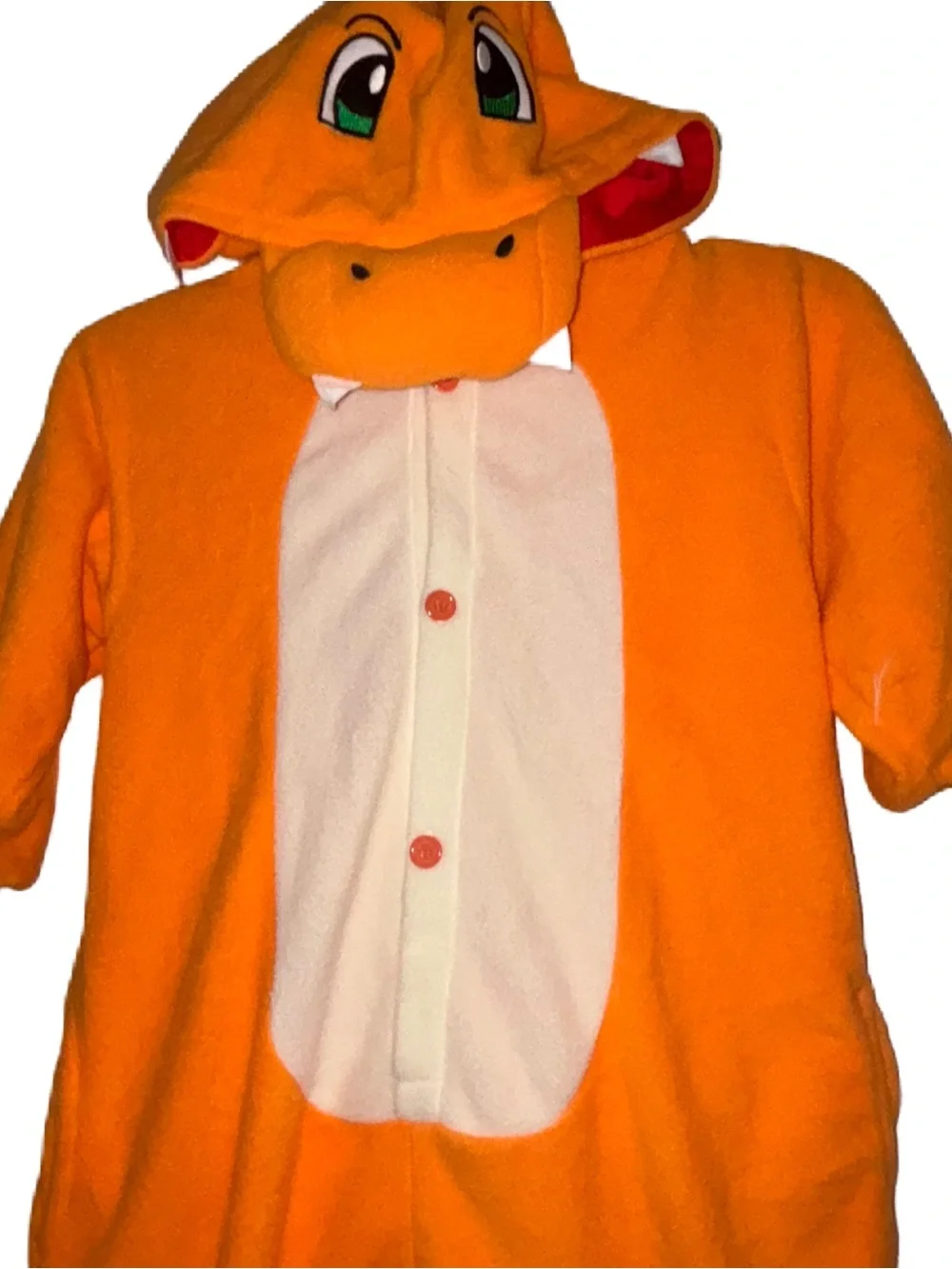 Kids Charmander Cosplay Orange Dragon One-Piece Costume Romper (85cm)